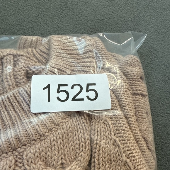 JCrew Sweater‎ Womens Medium Blush Cable Knit Crewneck Textured Cotton Pullover - Picture 12 of 12